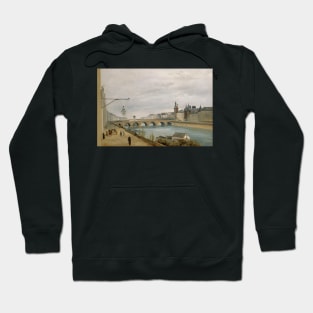 The Pont au Change, Seen from the Quai de Gesvres by Jean-Baptiste-Camille Corot Hoodie